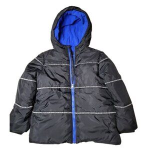 Calvin Klein Unisex Boy Girl Teen Black Hooded Winter Puffer Coat Size 10/12